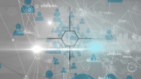 Digital Connections Network with Abstract Symbols