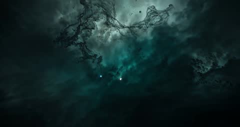 Luminous Orbs Illumining Nebular Clouds in Mystical Space