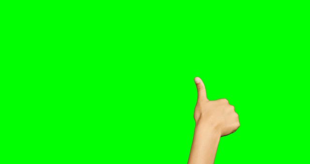 Hand Showing Thumbs Up Gesture on Green Background - Download Free Stock Images Pikwizard.com