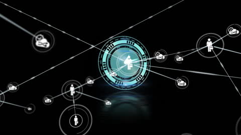 Futuristic Digital Networking and Connectivity Concept