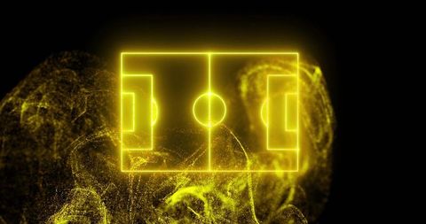 Neon Sports Field Over Glowing Abstract Background - Download Free Stock Images Pikwizard.com