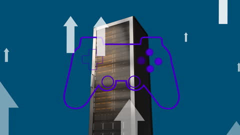 Gaming Technology and Data Server Growth Iconic Overlay
