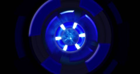 Futuristic Blue Digital Interface on Dark Background - Download Free Stock Images Pikwizard.com