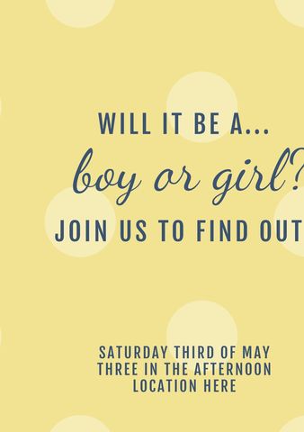 Pastel Gender Reveal Invitation with Playful Question - Download Free Stock Templates Pikwizard.com