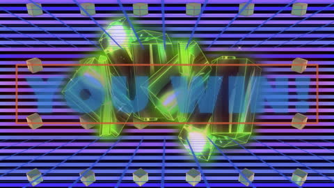 Neon Glowing Retro Video Game Victory Animation