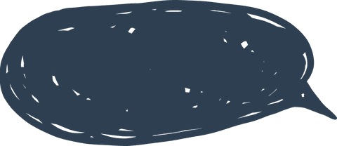 Black Speech Bubble on Transparent Background for Design Projects