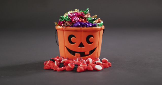 Halloween Candy Overflowing from Jack-O'-Lantern Bucket - Download Free Stock Photos Pikwizard.com