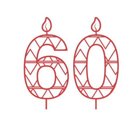 transparent birthday party 60 candle number with pattern - Download Free Stock Videos Pikwizard.com