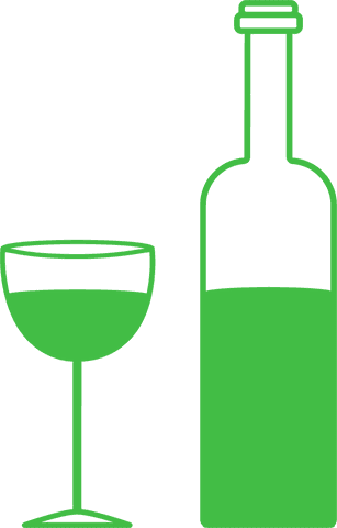 transparent green wine bottle and glass illustration - Download Free Stock Videos Pikwizard.com