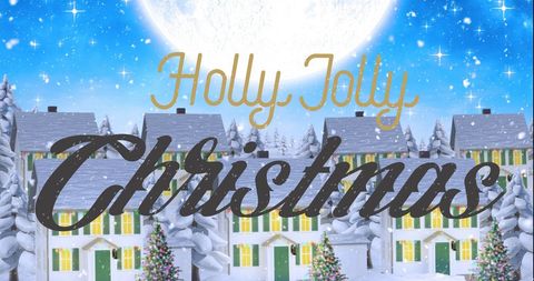 Festive winter feelings in holly jolly christmas scene