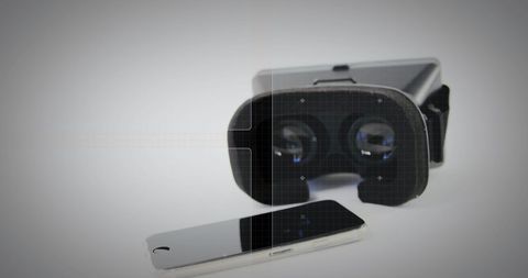 Virtual Reality Headset and Smartphone on White Background - Download Free Stock Images Pikwizard.com