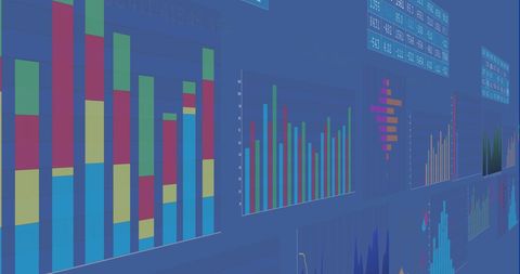 Digital Financial Data Chart Visualization in Blue Tones - Download Free Stock Images Pikwizard.com