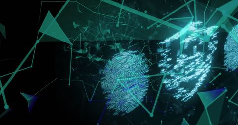 digital security concept with fingerprints and network visualization - Download Free Stock Images Pikwizard.com