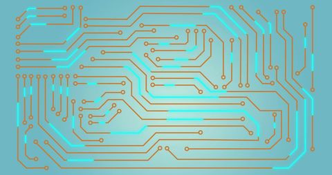 Futuristic Circuit Board Design on Blue Background - Download Free Stock Images Pikwizard.com