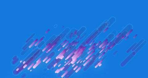 Abstract purple shapes on blue technology background