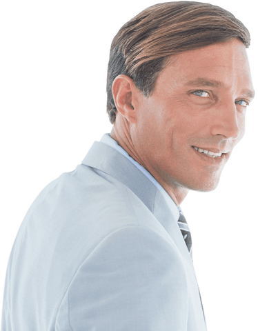 confident businessman smiling transparent office background - Download Free Stock Videos Pikwizard.com