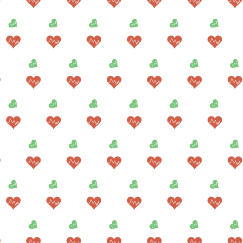heartbeats pattern with red and green hearts on transparent background - Download Free Stock Videos Pikwizard.com