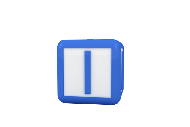 Blue Cube with Letter I on Transparent Background - Download Free Stock Videos Pikwizard.com