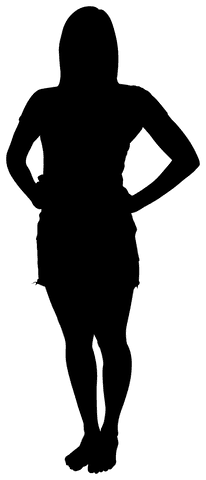 Confident Woman Silhouette with Hands on Waist