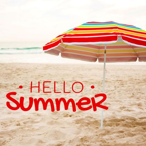 colorful beach umbrella invites vibrant summer vibes - Download Free Stock Templates Pikwizard.com