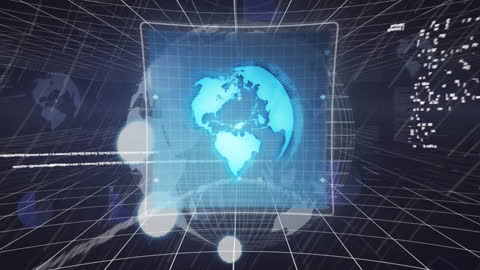 Digital Data Concept with Global Network and Security Elements