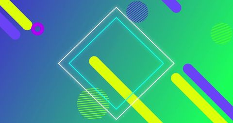 Vibrant Geometric Abstract Digital Illustration with Gradient Background - Download Free Stock Images Pikwizard.com