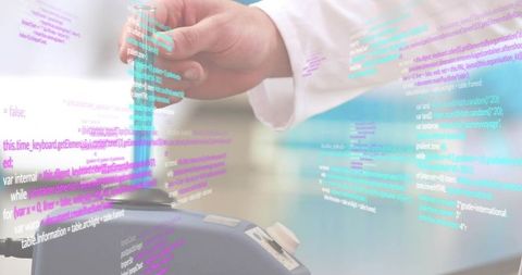 Futuristic contactless payment with holographic code overlay and card reader