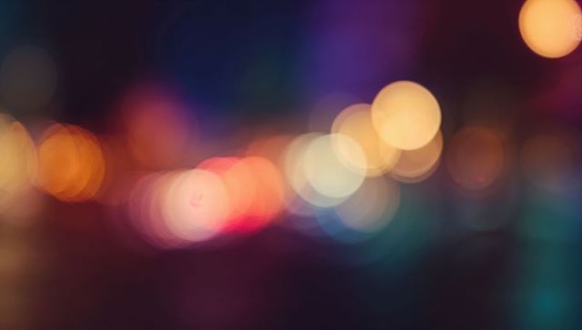 Vibrant city bokeh lights creating dreamy night scene