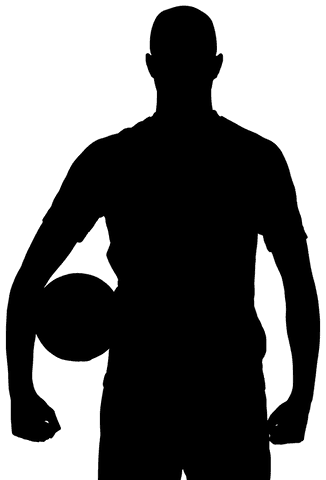 Transparent Silhouette of Man Holding Ball Ready for Action - Download Free Stock Videos Pikwizard.com