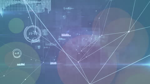 Futuristic Network Technology Background with Digital Connections