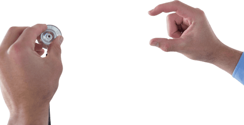 doctor interacting with transparent virtual interface using stethoscope - Download Free Stock Videos Pikwizard.com