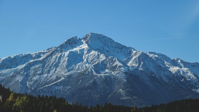 Snow-capped Mountain Range Under Blue Sky - Download Free Stock Photos Pikwizard.com