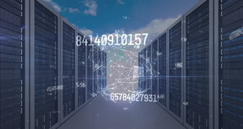 Digital Data and Networking in Server Room