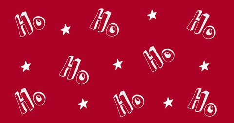Festive Ho Ho Ho Pattern Christmas Background
