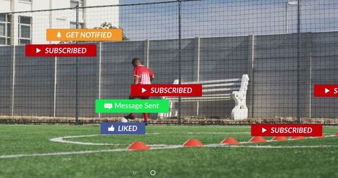 Digital Interface Over Rugby Players Reflecting Media Connections