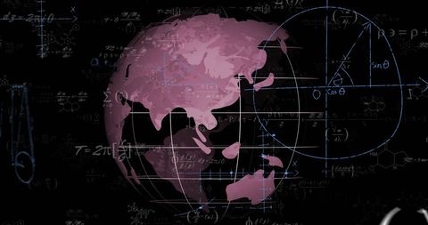 digital planet with mathematic overlay concept: global data analysis - Download Free Stock Images Pikwizard.com