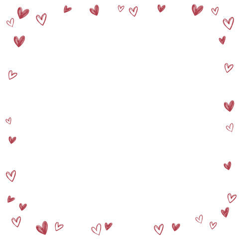 red hearts border hand-drawn style on transparent background - Download Free Stock Videos Pikwizard.com