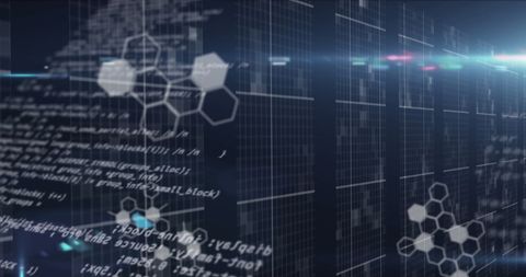 Digital Code and Hexagon Interface Illustrating Futuristic Tech - Download Free Stock Images Pikwizard.com