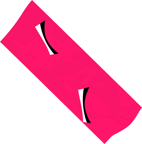 Abstract geometric magenta shape transparent background digital art