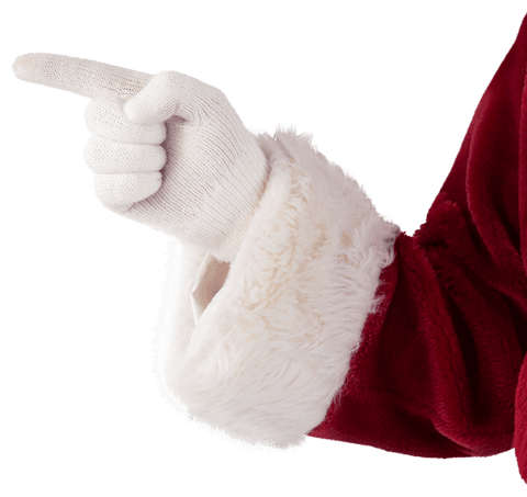 Transparent Santa Claus Hand Pointing Direction Indoor