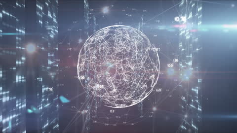 Digital Globe with Data Connections in Networking Concept