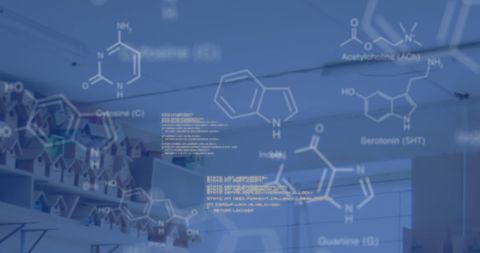 Chemical Formulas and Data Processing in Modern Laboratory Setting - Download Free Stock Images Pikwizard.com