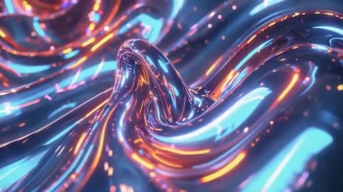 Colorful Fluid Reflecting Light with Dynamic Motion