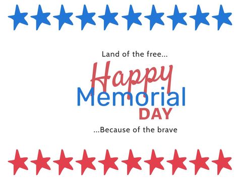 Patriotic Memorial Day Greeting with Red and Blue Stars - Download Free Stock Templates Pikwizard.com