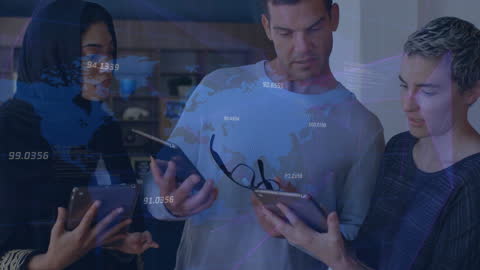 Global Collaboration and Digital Innovation in a Modern Office