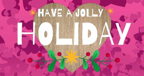 Festive Holiday Greeting with Decorative Elements