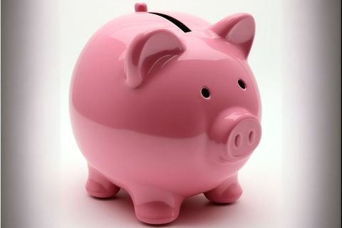 Glossy Pink Piggy Bank on White Background - Download Free Stock Images Pikwizard.com