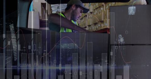 Global logistics data overlay on delivery process