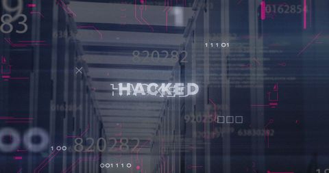 Cyber Security Breach in Data Center with Coding Overlay - Download Free Stock Images Pikwizard.com