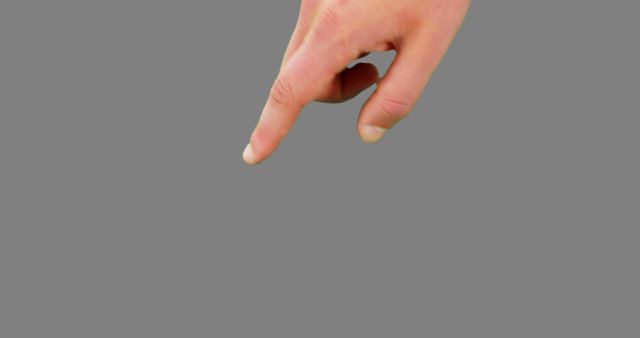 Man Hand Using Futuristic Digital Interface Technology Concepts Grey Background - Download Free Stock Images Pikwizard.com